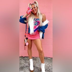 NWT Fur neck Jean jacket